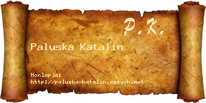 Paluska Katalin névjegykártya
